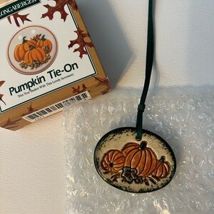 Longaberger Green and White Tie-On Ornament